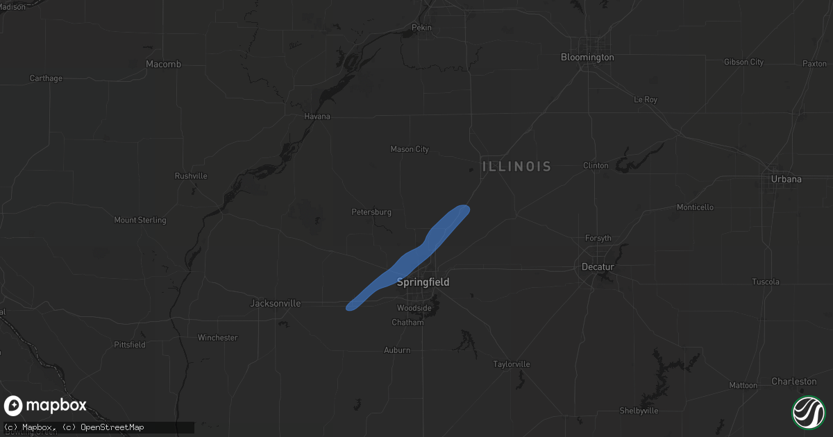 Hail map in Athens, IL on July 3, 2026