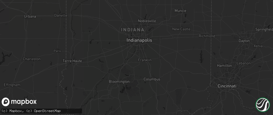 Hail map in Bargersville, IN on July 3, 2026