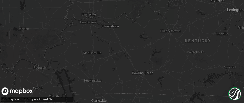 Hail map in Beaver Dam, KY on July 3, 2026