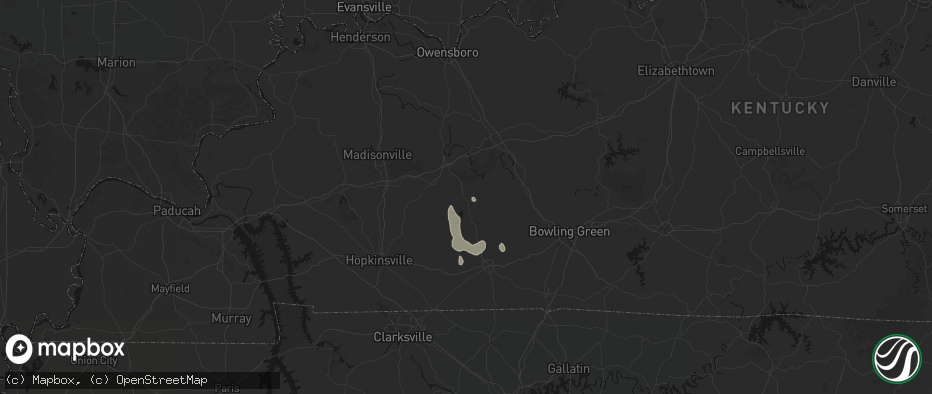 Hail map in Belton, KY on July 3, 2026