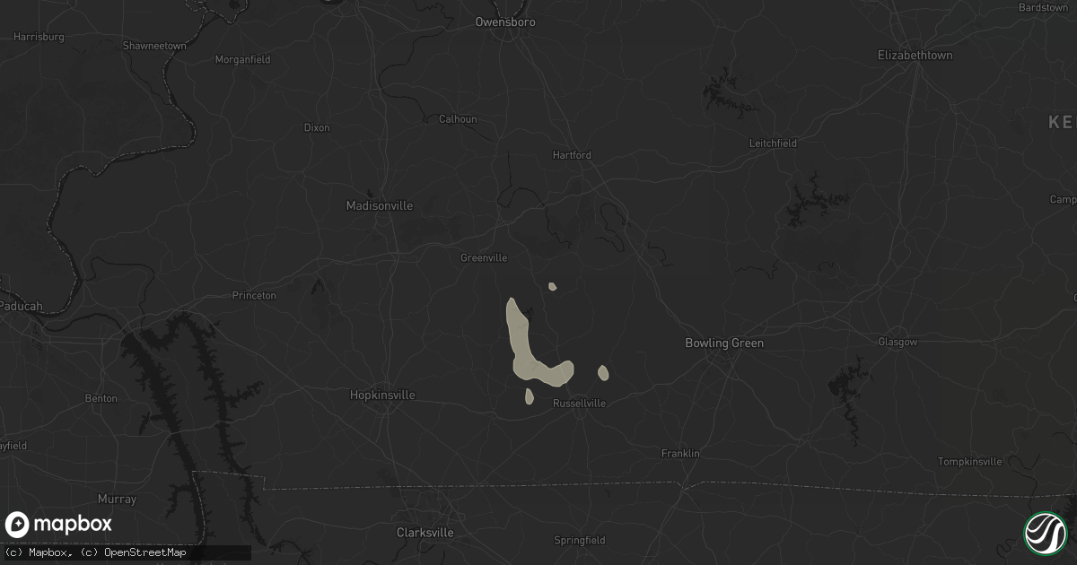 Hail map in Belton, KY on July 3, 2026