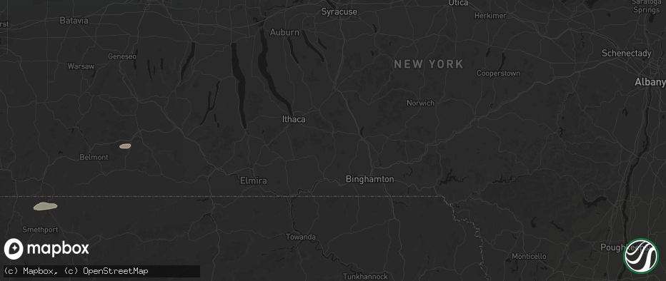 Hail map in Berkshire, NY on July 3, 2026