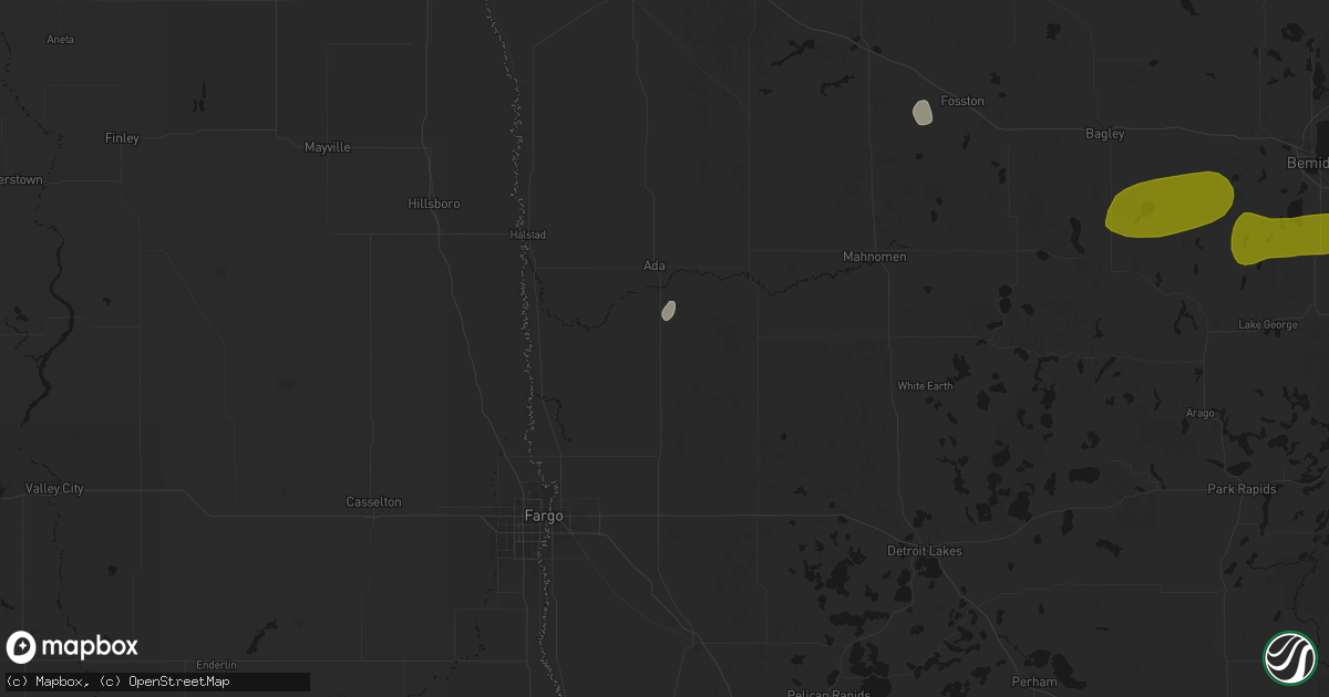 Hail map in Borup, MN on July 3, 2026