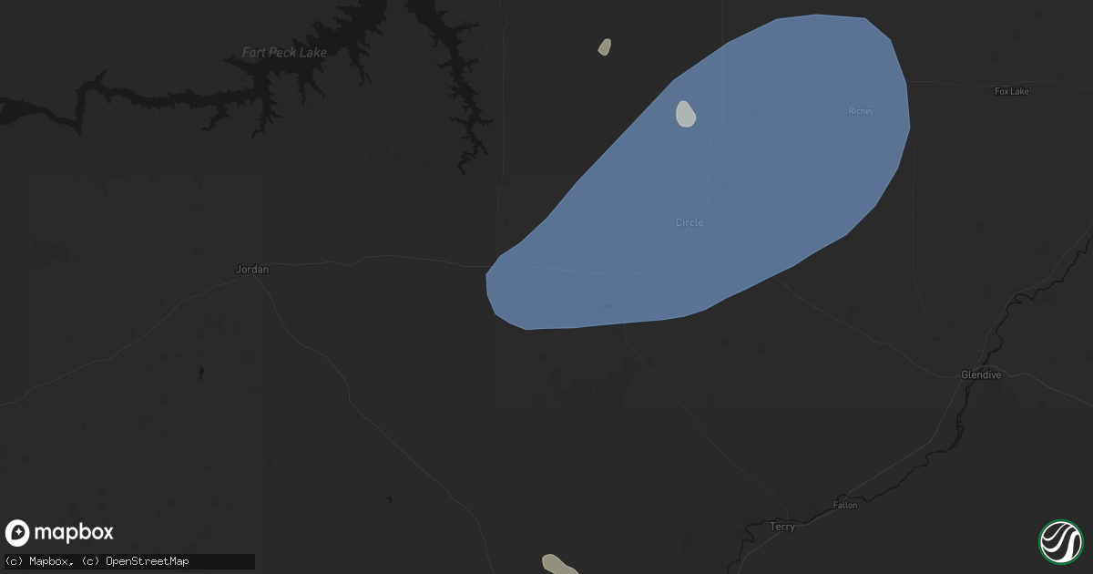 Hail map in Brockway, MT on July 3, 2026