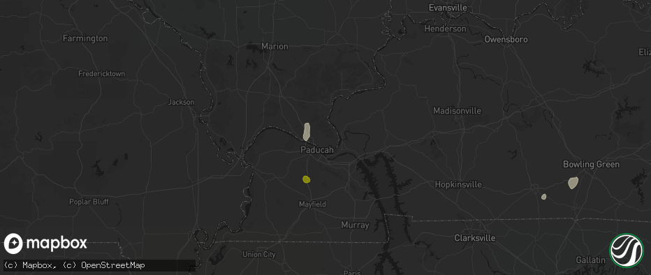 Hail map in Brookport, IL on July 3, 2026