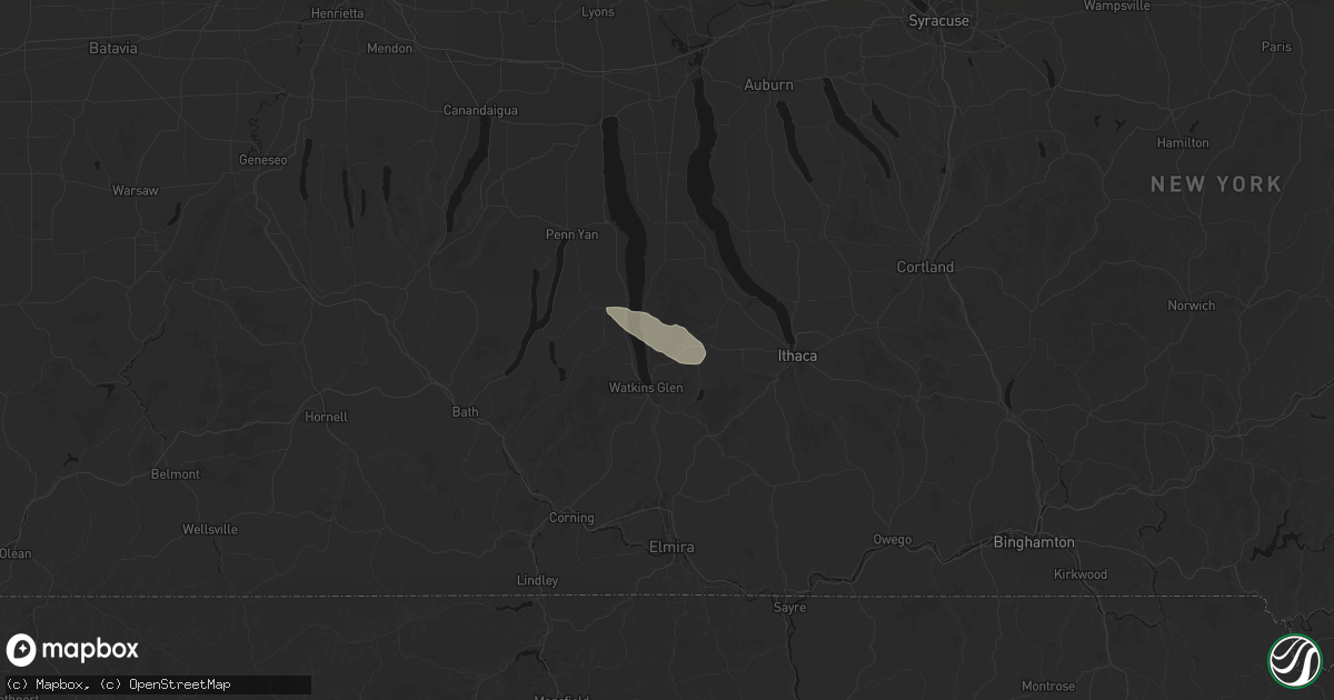 Hail map in Burdett, NY on July 3, 2026