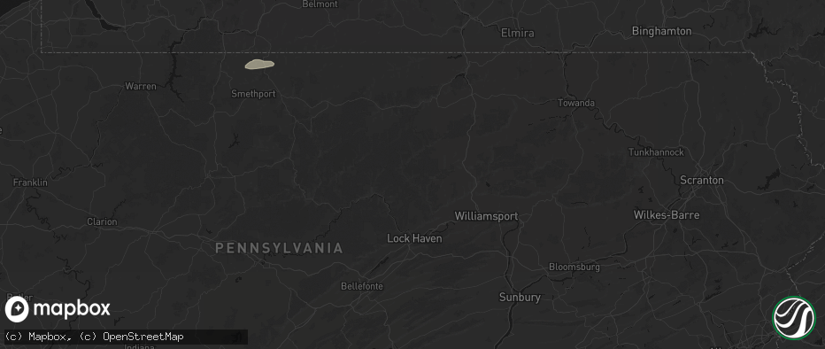 Hail map in Cammal, PA on July 3, 2026
