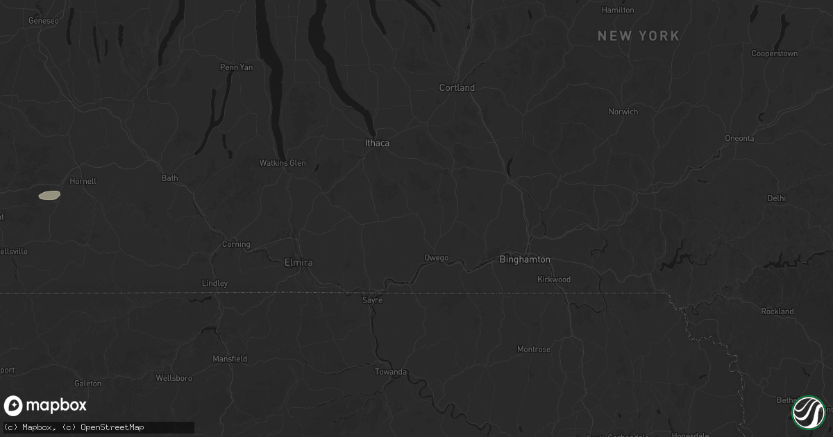 Hail map in Candor, NY on July 3, 2026