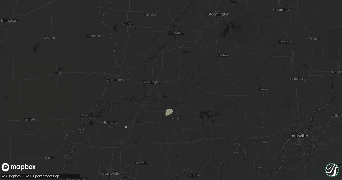 Hail map in Cannelburg, IN on July 3, 2026