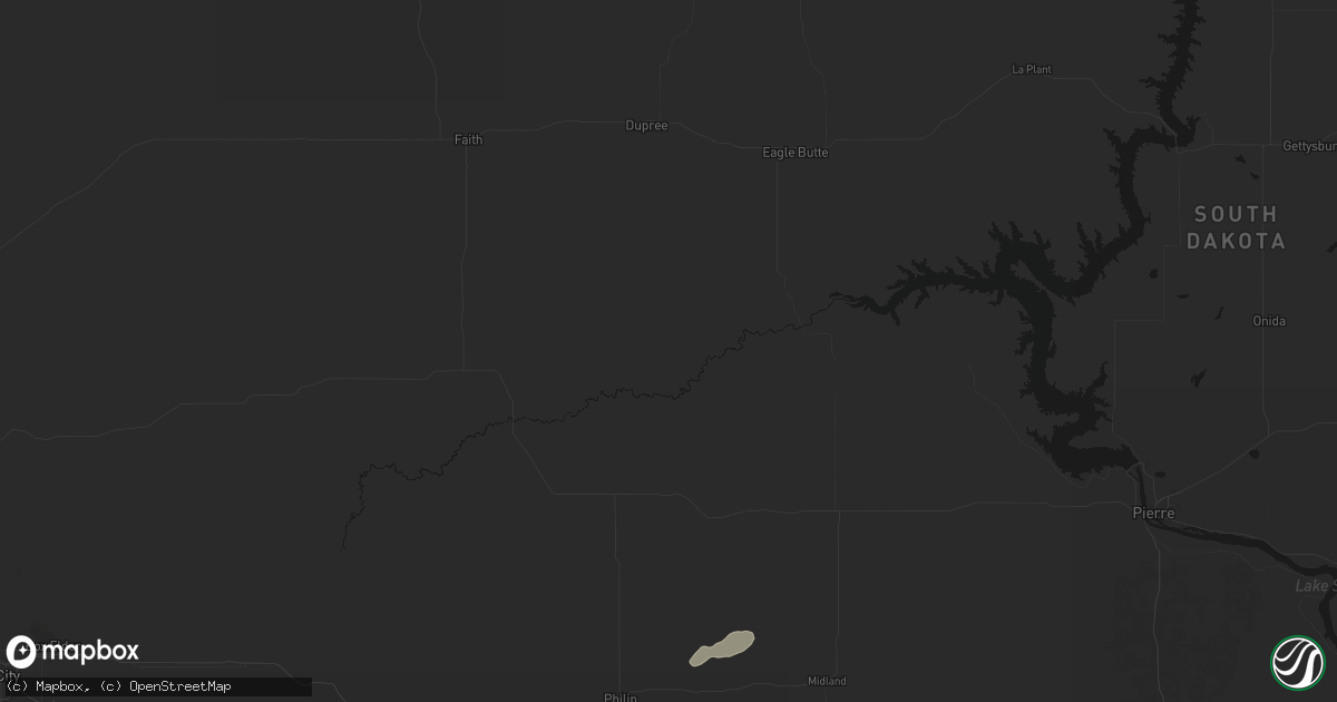Hail map in Cherry Creek, SD on July 3, 2026