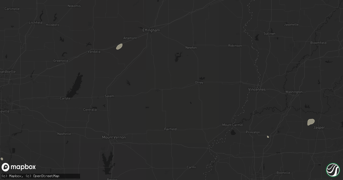Hail map in Clay City, IL on July 3, 2026