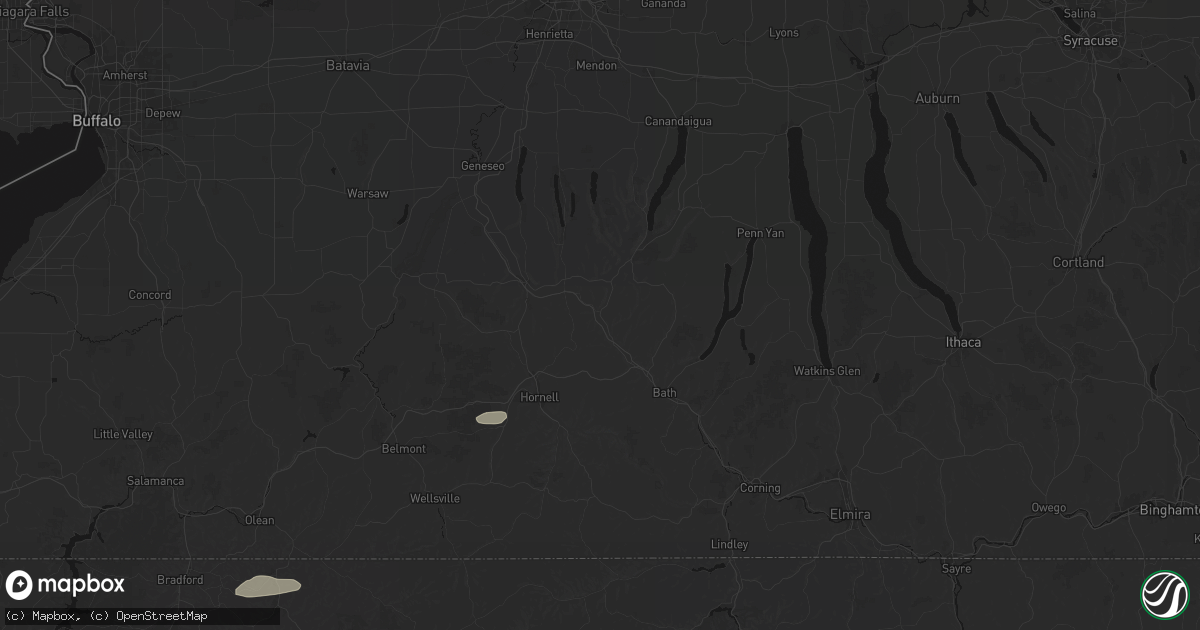 Hail map in Cohocton, NY on July 3, 2026