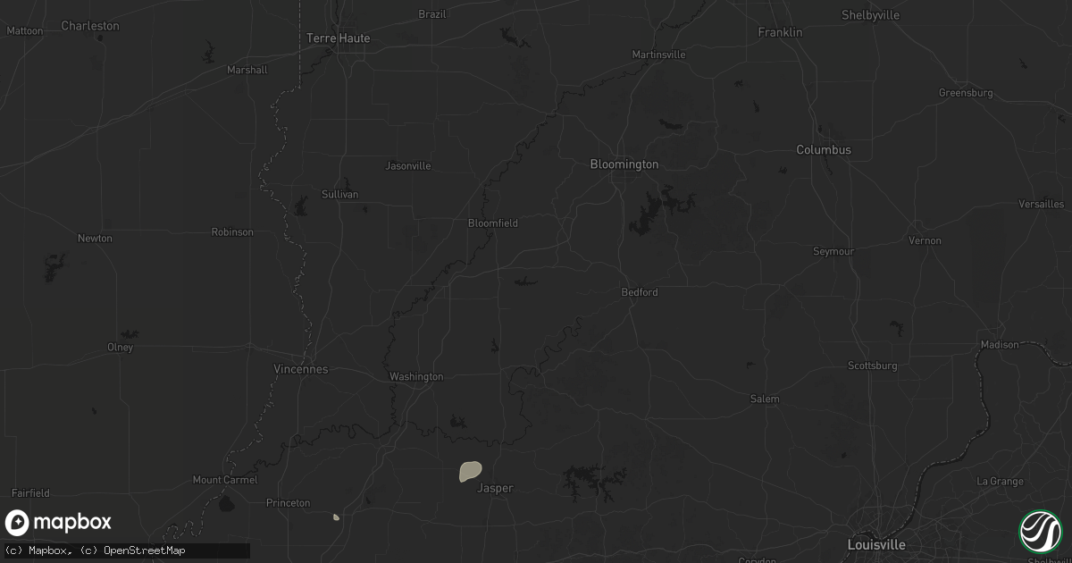 Hail map in Crane, IN on July 3, 2026