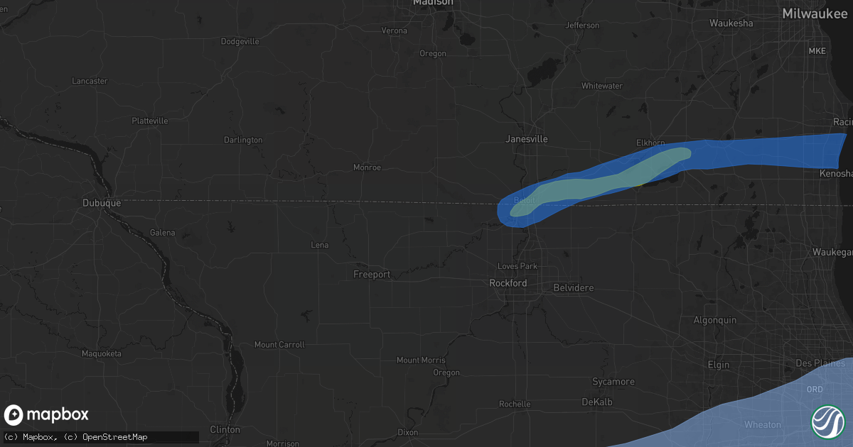 Hail map in Davis, IL on July 3, 2026