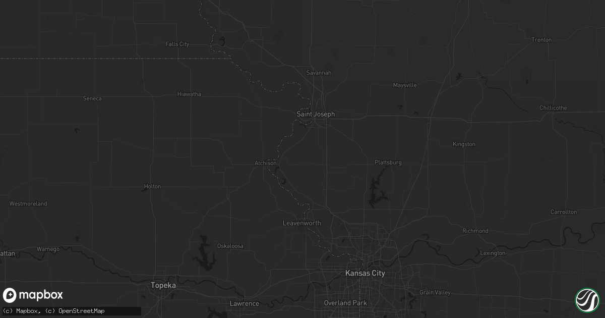 Hail map in De Kalb, MO on July 3, 2026