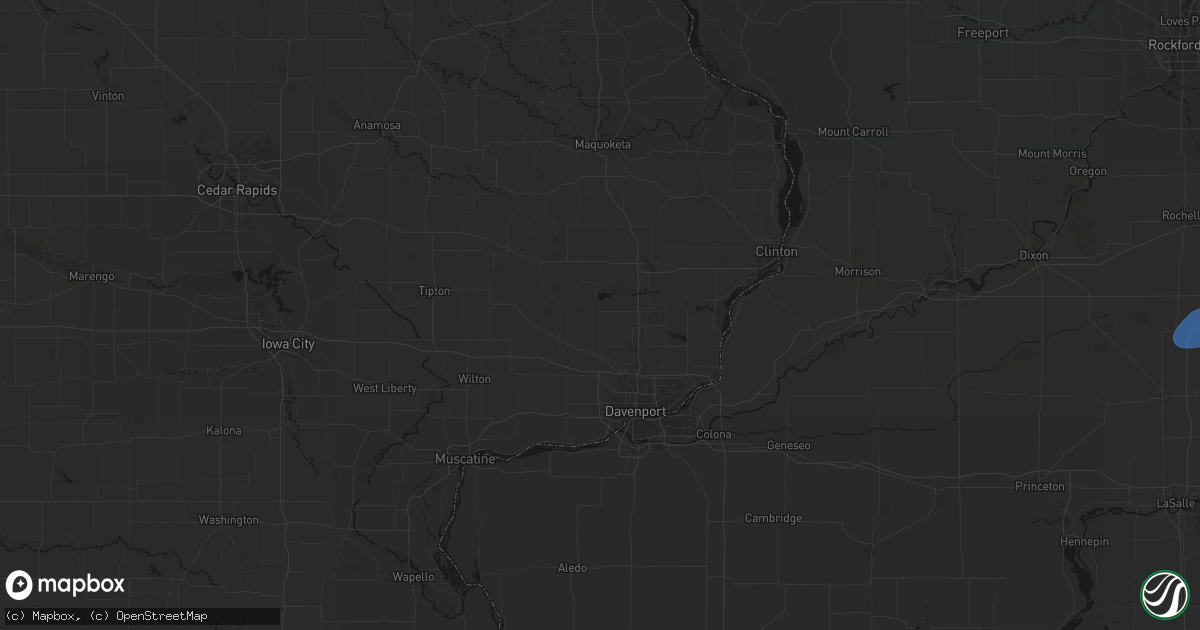 Hail map in Donahue, IA on July 3, 2026