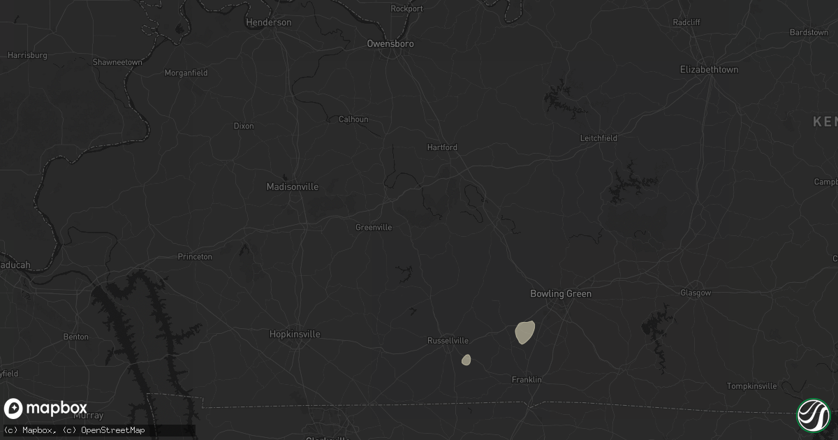 Hail map in Drakesboro, KY on July 3, 2026