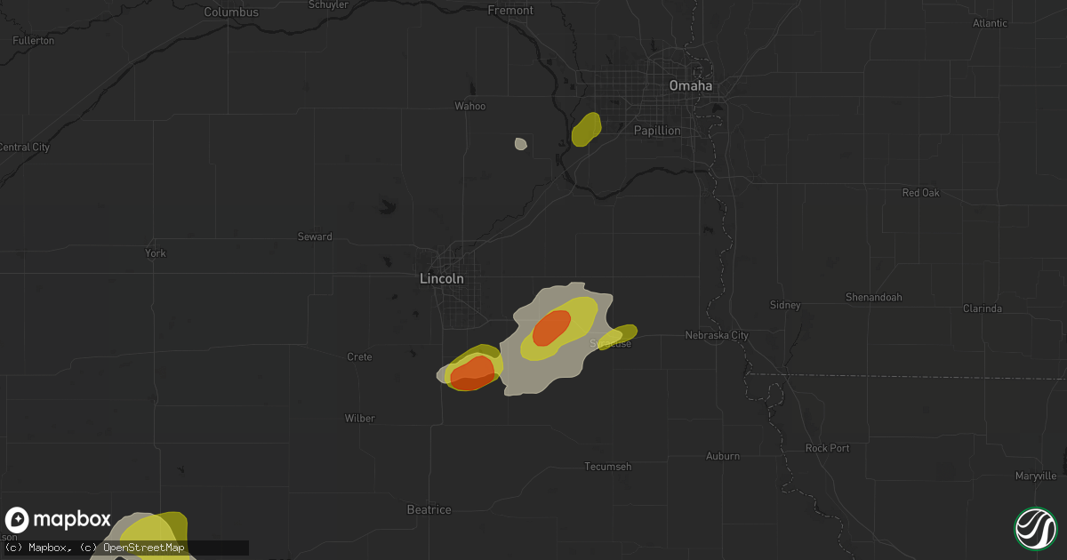 Hail map in Eagle, NE on July 3, 2026