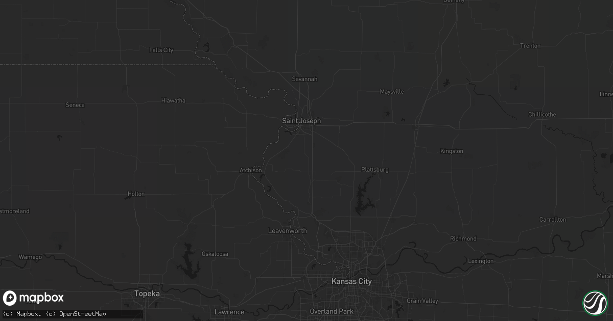 Hail map in Faucett, MO on July 3, 2026