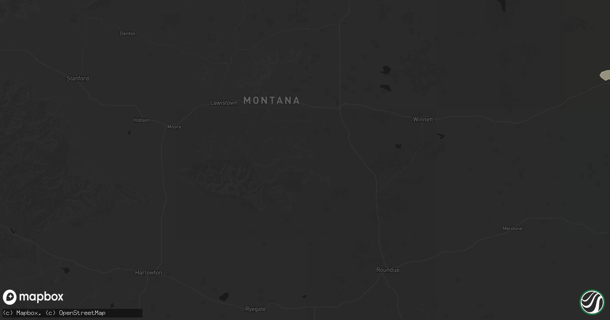 Hail map in Forest Grove, MT on July 3, 2026