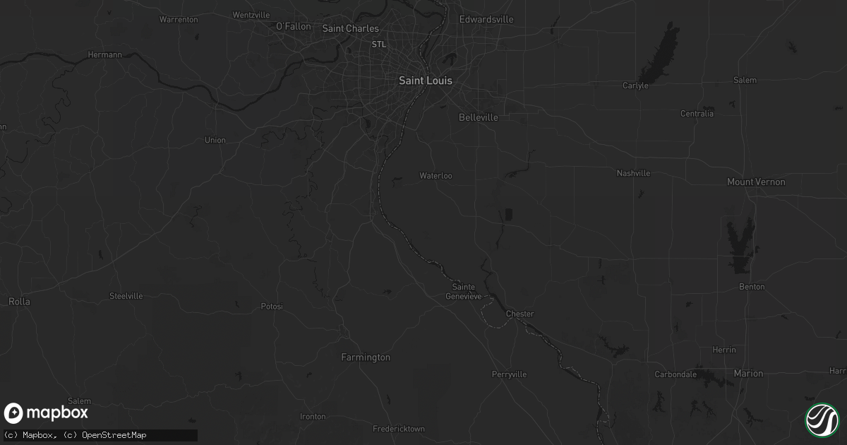 Hail map in Fults, IL on July 3, 2026