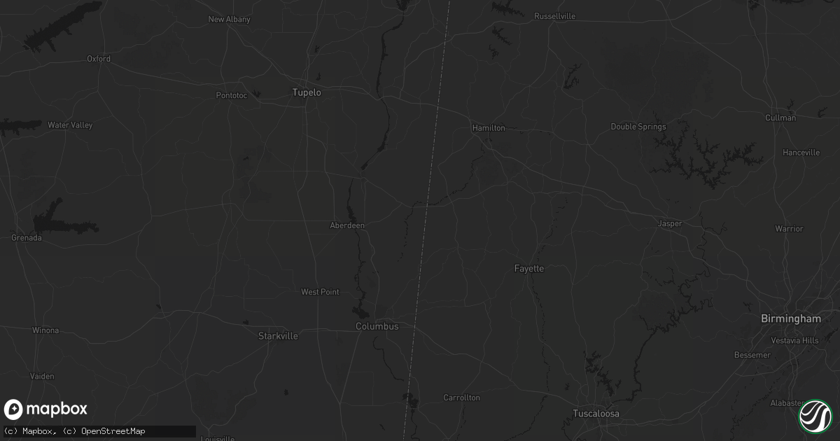 Hail map in Gattman, MS on July 3, 2026
