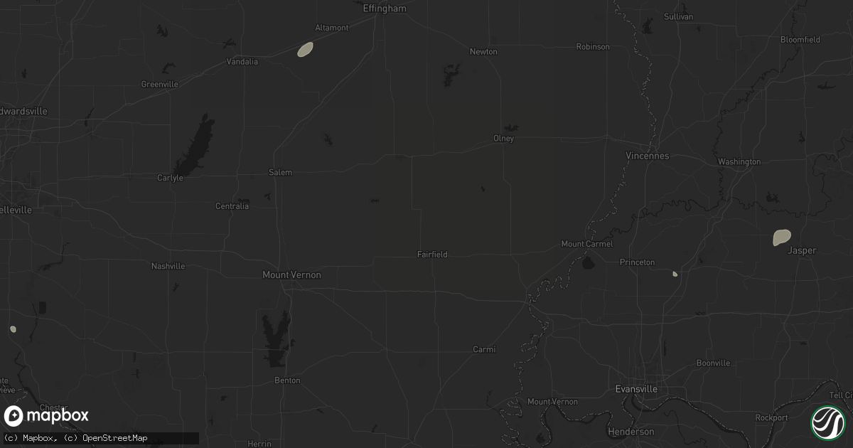 Hail map in Geff, IL on July 3, 2026
