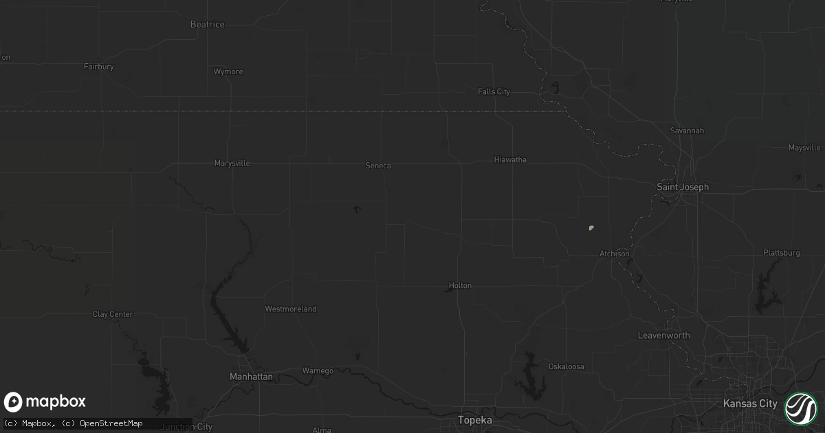Hail map in Goff, KS on July 3, 2026
