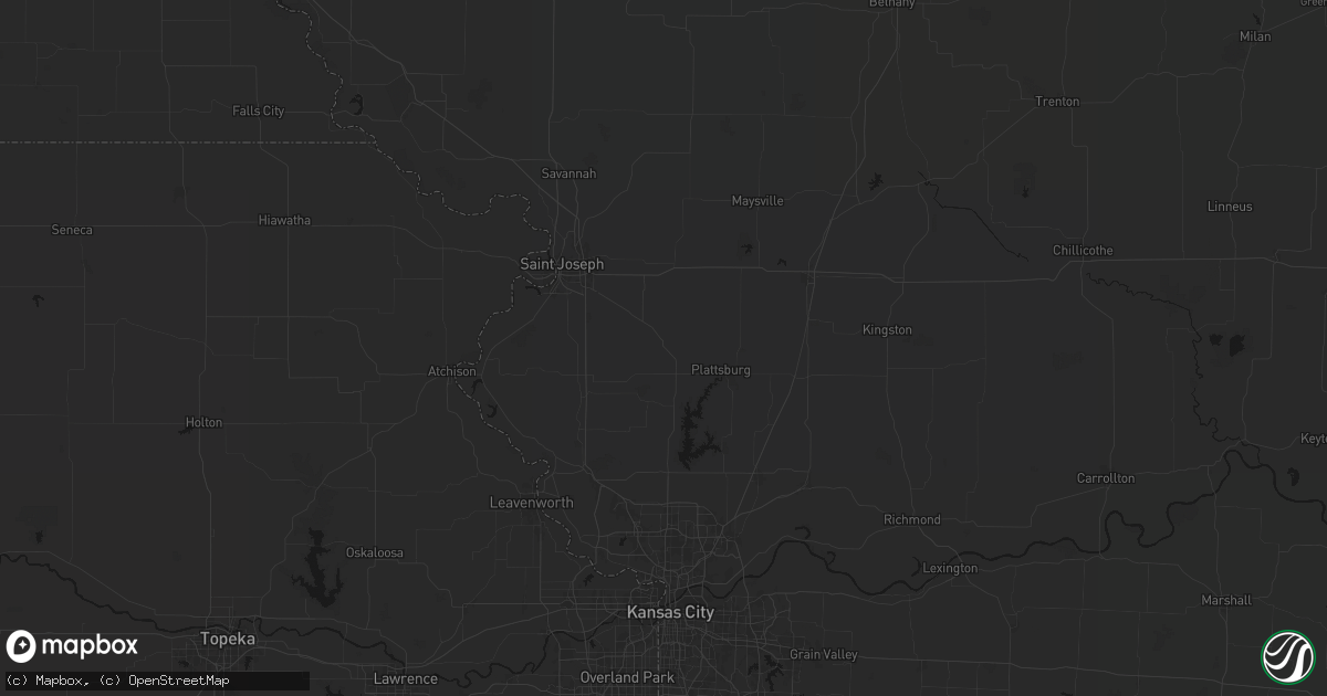 Hail map in Gower, MO on July 3, 2026