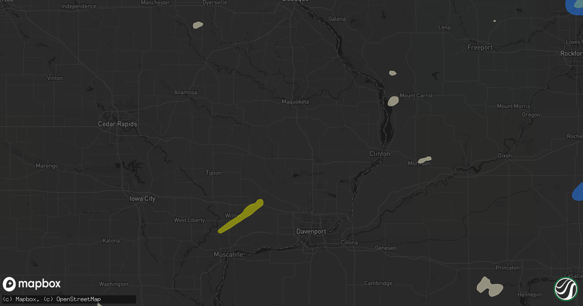 Hail map in Grand Mound, IA on July 3, 2026
