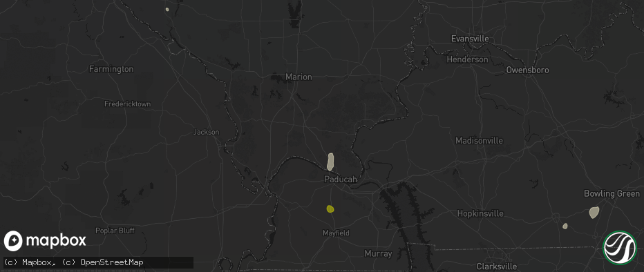 Hail map in Grantsburg, IL on July 3, 2026