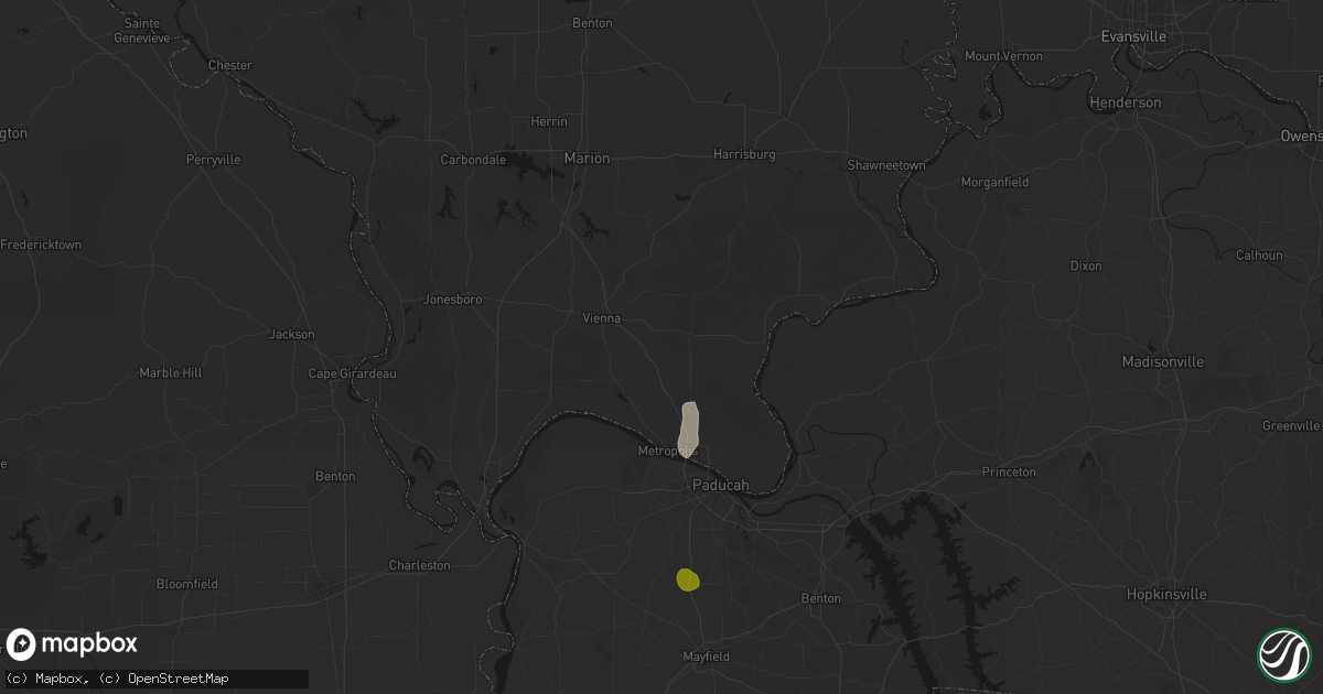 Hail map in Grantsburg, IL on July 3, 2026