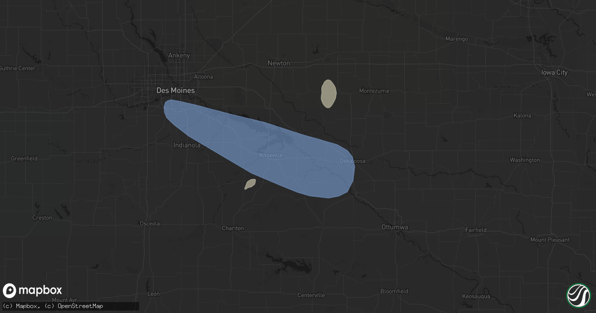 Hail map in Harvey, IA on July 3, 2026