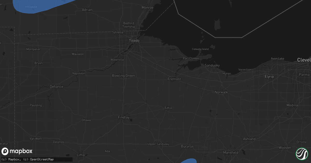 Hail map in Helena, OH on July 3, 2026