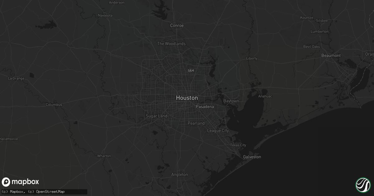 Hail map in Houston, TX on July 3, 2026