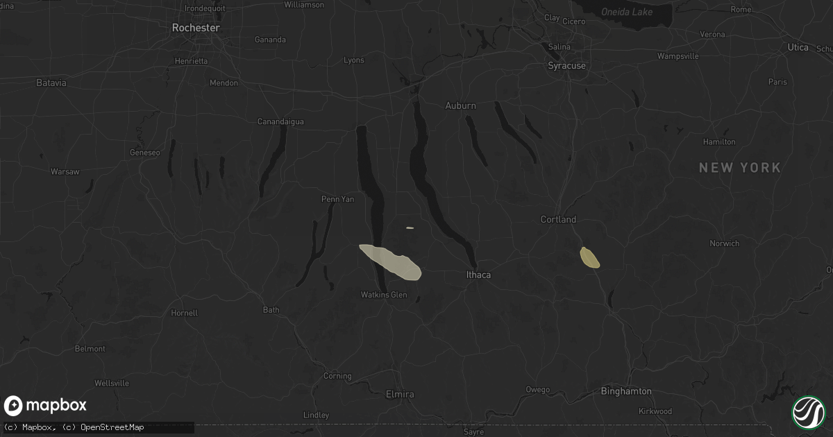 Hail map in Interlaken, NY on July 3, 2026