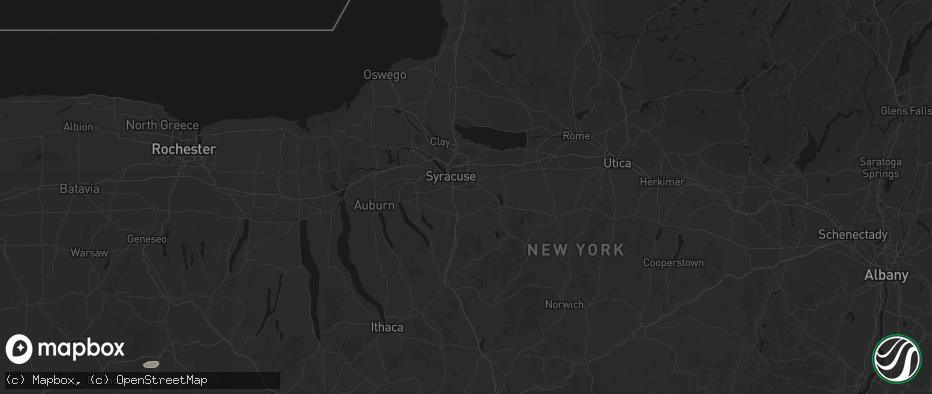 Hail map in Jamesville, NY on July 3, 2026