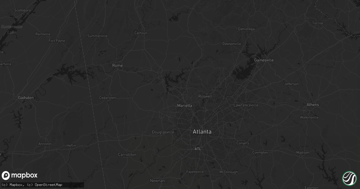 Hail map in Kennesaw, GA on July 3, 2026