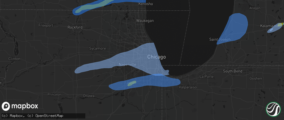 Hail map in La Grange Park, IL on July 3, 2026