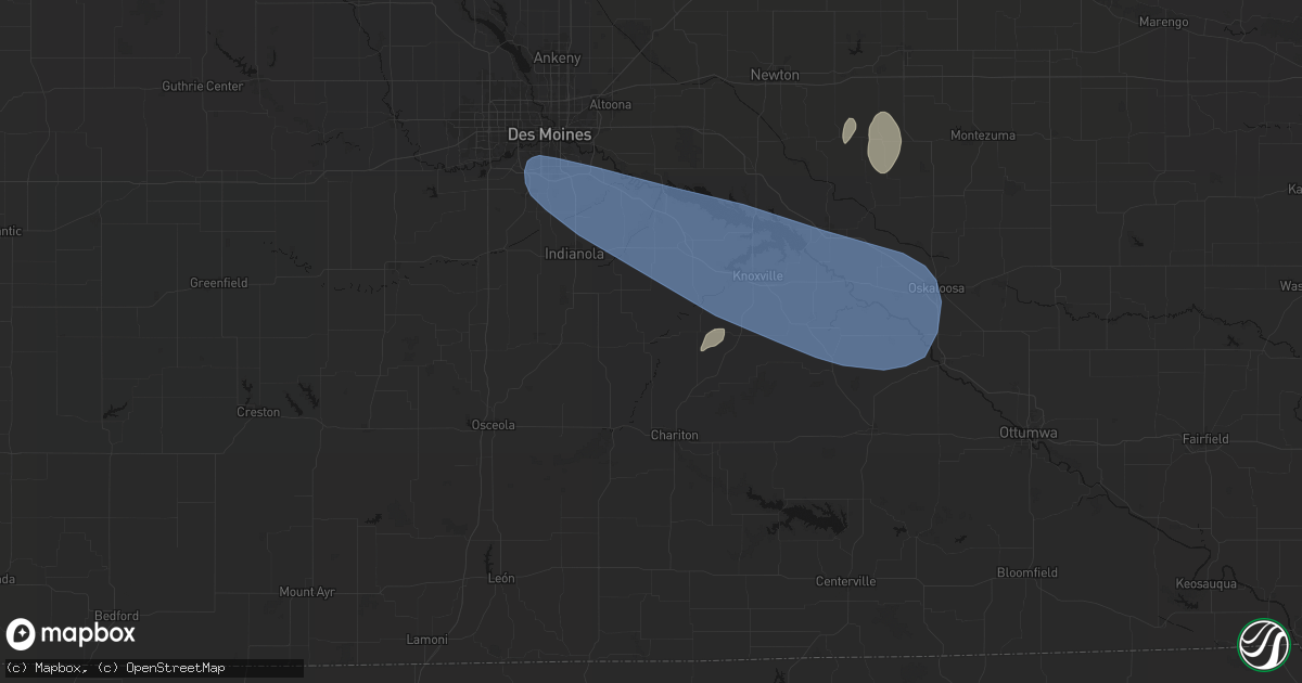 Hail map in Lacona, IA on July 3, 2026