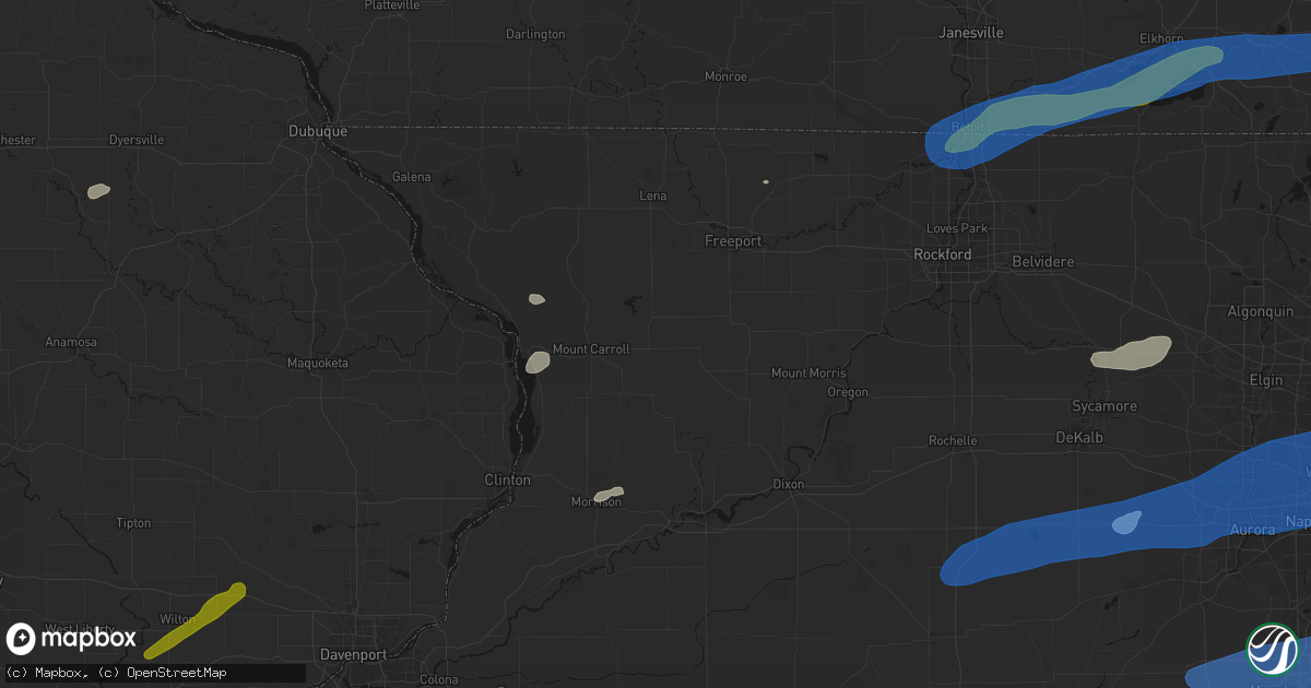 Hail map in Lanark, IL on July 3, 2026
