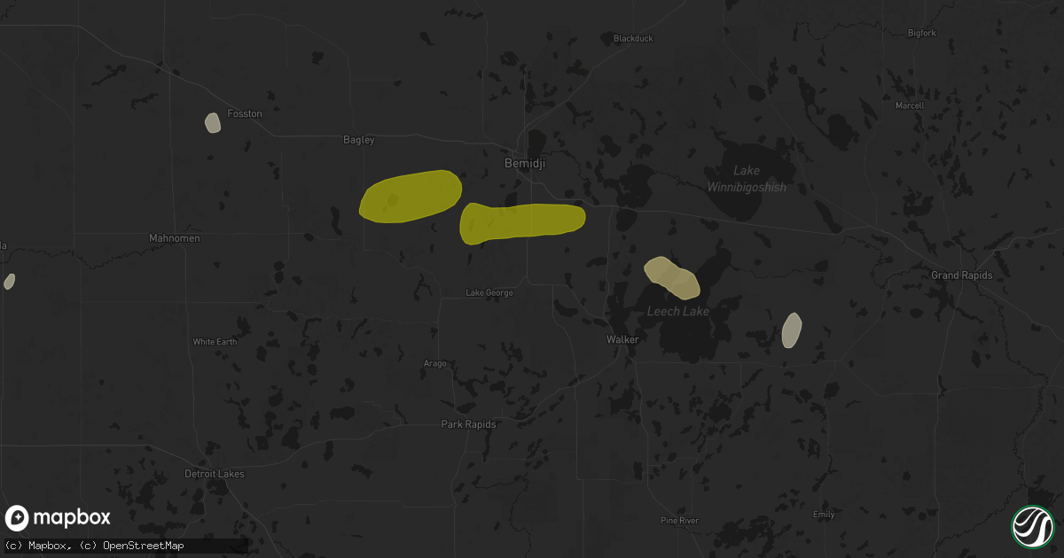 Hail map in Laporte, MN on July 3, 2026