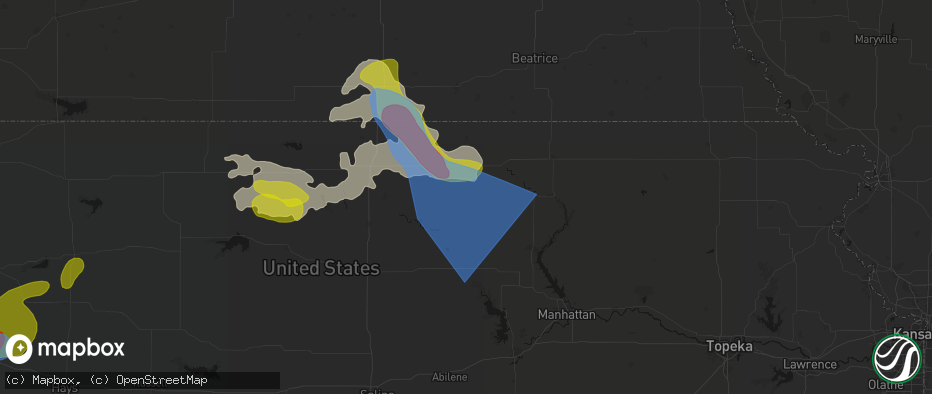 Hail map in Linn, KS on July 3, 2026