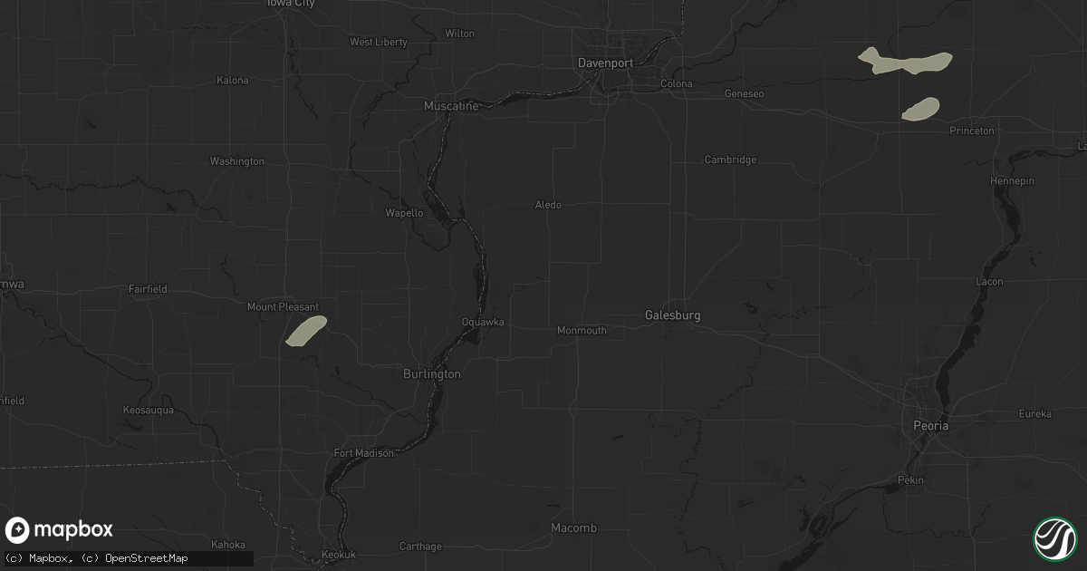 Hail map in Little York, IL on July 3, 2026