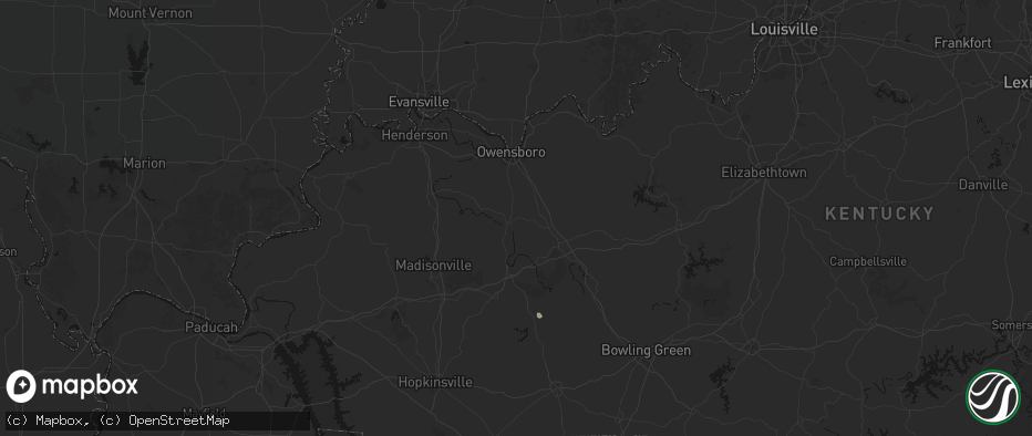 Hail map in Livermore, KY on July 3, 2026