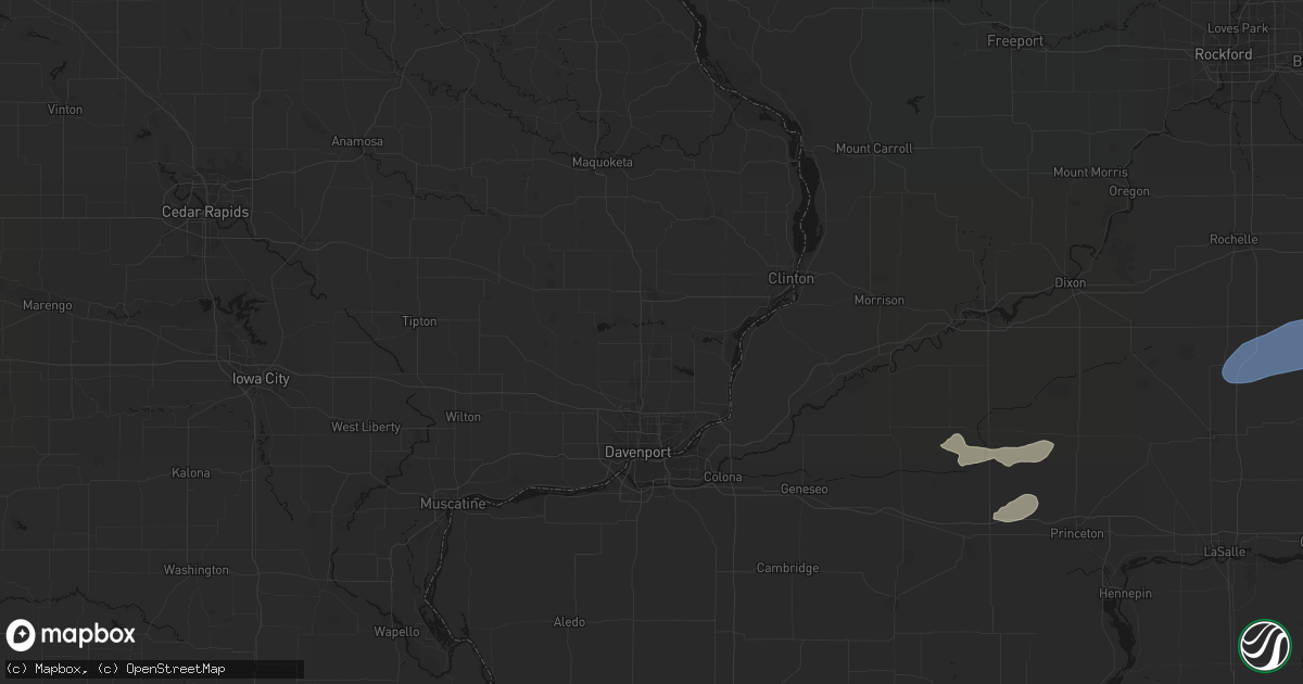 Hail map in Long Grove, IA on July 3, 2026