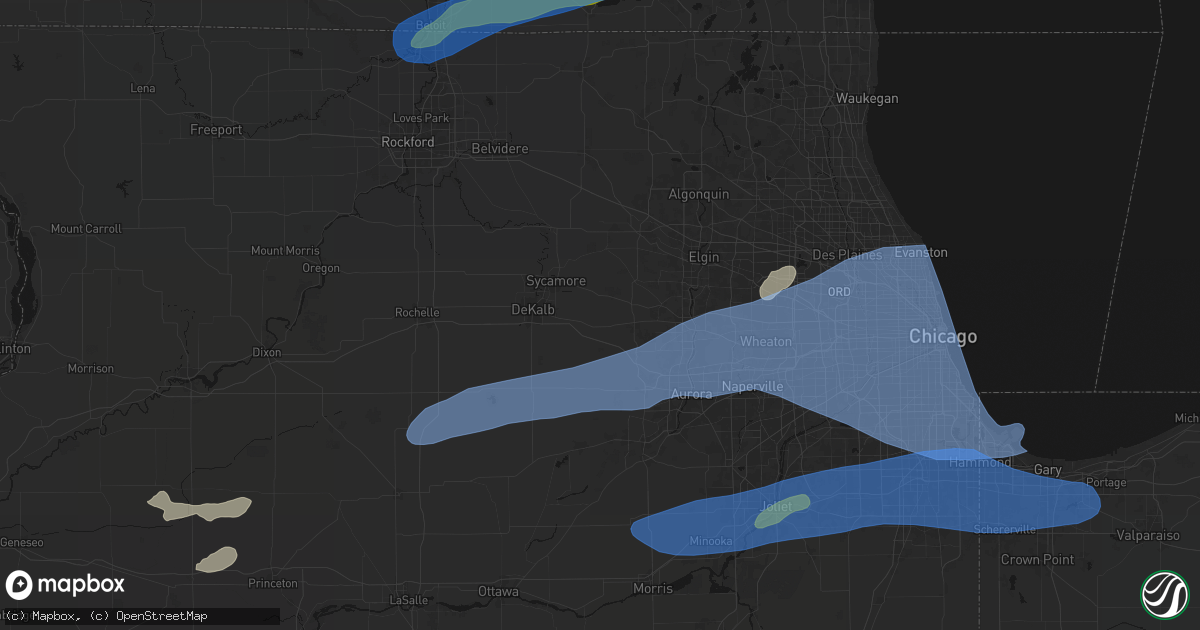 Hail map in Maple Park, IL on July 3, 2026