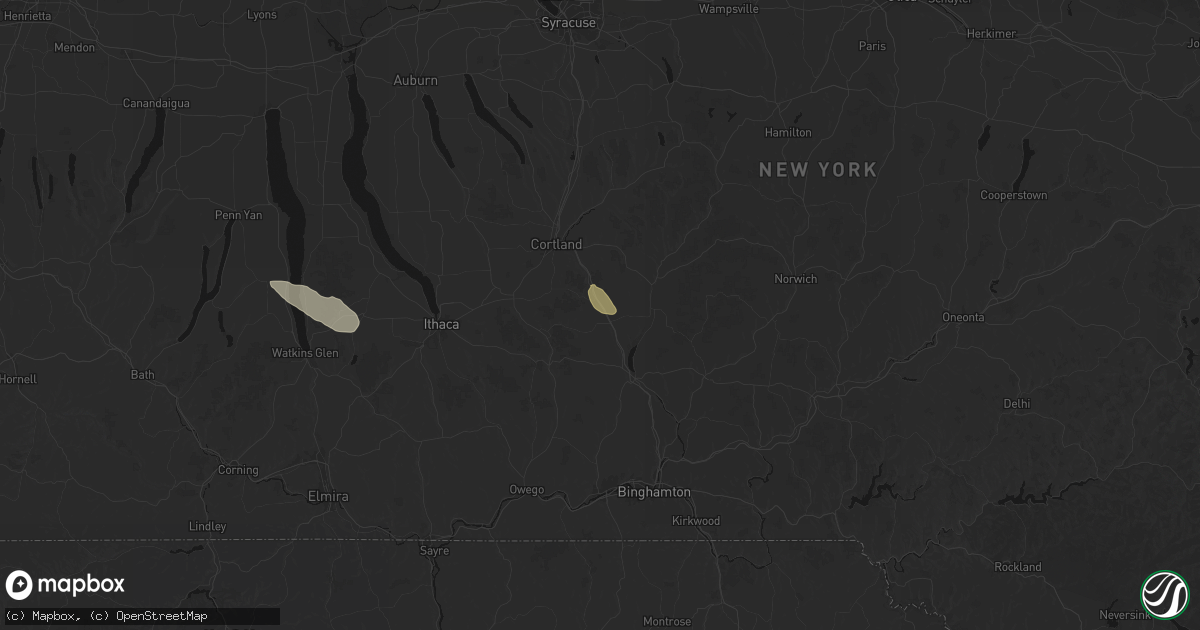Hail map in Marathon, NY on July 3, 2026
