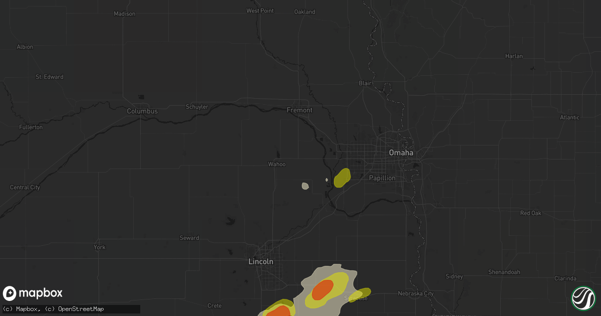 Hail map in Mead, NE on July 3, 2026