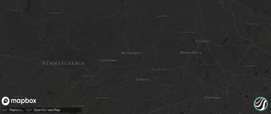 Hail map in Montgomery, PA on July 3, 2026